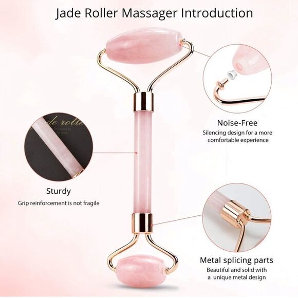 NWT Rose Quartz Roller for Eyes, Face, Neck - Picture 2 of 7